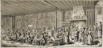 Interiør af en kabaret "" Ramponaux"", sd. 1700-tallet af French School