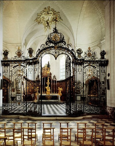 Interiør af Abbey of Valloires (cistercienser), nær Abbeville. Somme (80). af French School