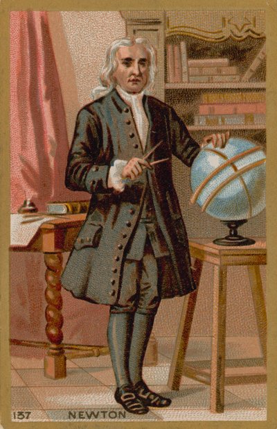 Isaac Newton, engelsk fysiker fra det 17.-18. århundrede af French School