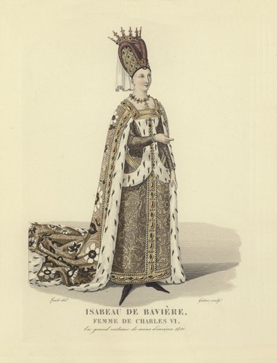 Isabeau af Bayern, kone til kong Charles VI af Frankrig af French School
