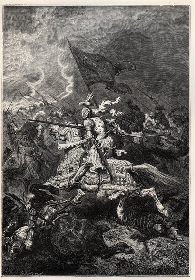 Italienske krige - Slaget ved Fornovo - Ligaen af Venedig besejret af den franske konge Charles VIII - 1. Italienske Krig - Slaget ved Fornoue (Fornovo) (Italien) under Charles VIII 6. juli af French School