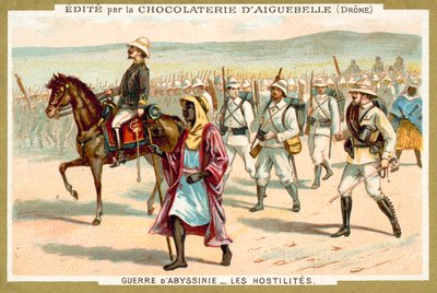 Italienske tropper på march, første italiensk-etiopiske krig af French School