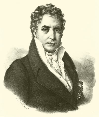 Jacques-Louis David, portræt (gravering) af French School