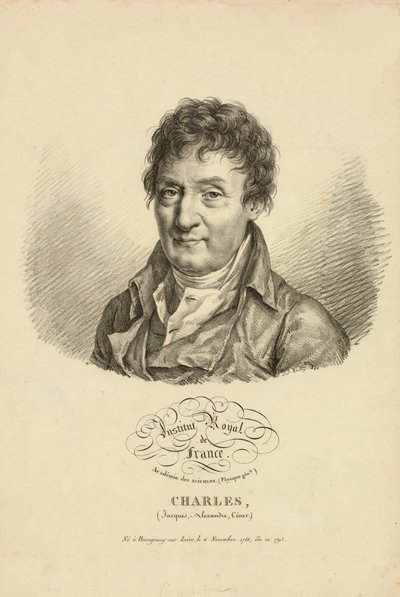 Jacques Alexandre Cesar Charles, 1820 af French School