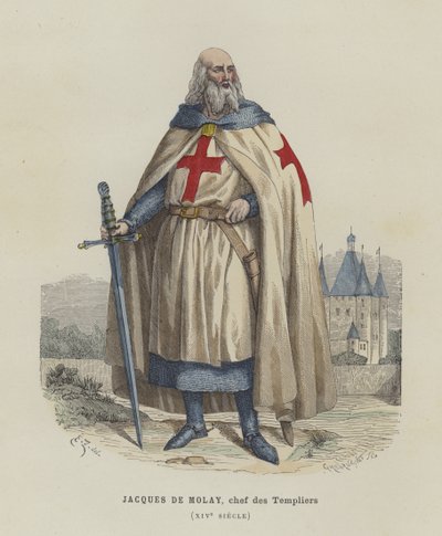 Jacques de Molay, Tempelriddernes sidste stormester, 14. århundrede af French School