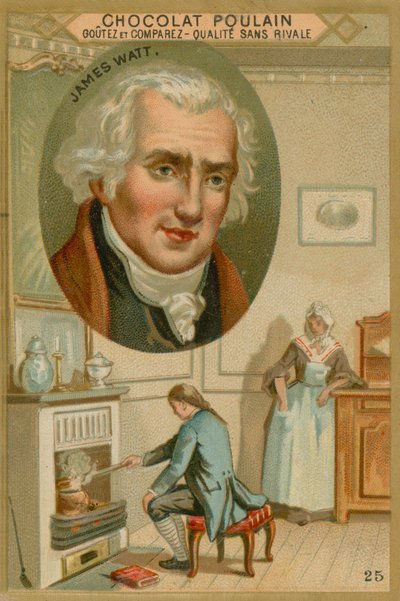 James Watt, Chocolat Poulain handelskort af French School