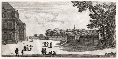 Jardin du Luxembourg, Paris. (gravering af French School