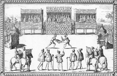 Jarnacs kup: Duel mellem Guy Chabot de Jarnac og Francois de Vivonne de la Chataignerie for retten i Saint-Germain-en-Laye af French School