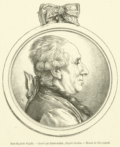 Jean-Baptiste Pigalle (gravering) af French School