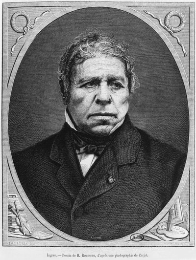 Jean Auguste Dominique Ingres (1780-1867) fra et fotografi af Etienne Carjat (1828-1906) 1867 af French School