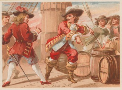 Jean Bart, fransk flådekommandant og kaper i slutningen af det 17. århundrede af French School