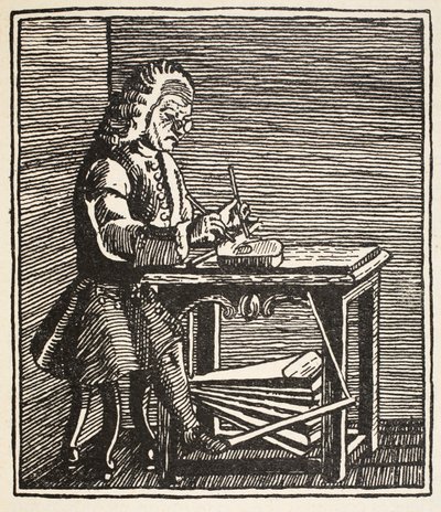 Jean Ruaux, kopi af Boris Mestchersky (d.1957) illustration fra Histoire de la Nation Francaise, Sciences, bind I & II, af Gabriel Hanotaux (1853-1944), 1924 af French School