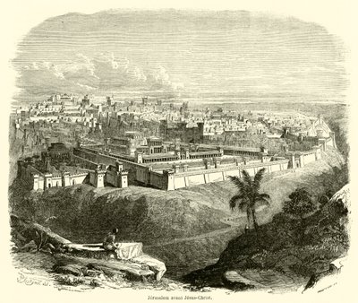 Jerusalem avant Jesus-Kristus (gravering) af French School