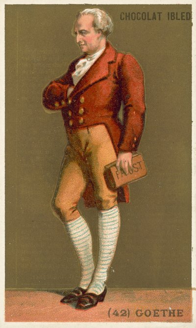 Johann Wolfgang von Goethe, tysk digter, romanforfatter og dramatiker (chromolitho) af French School