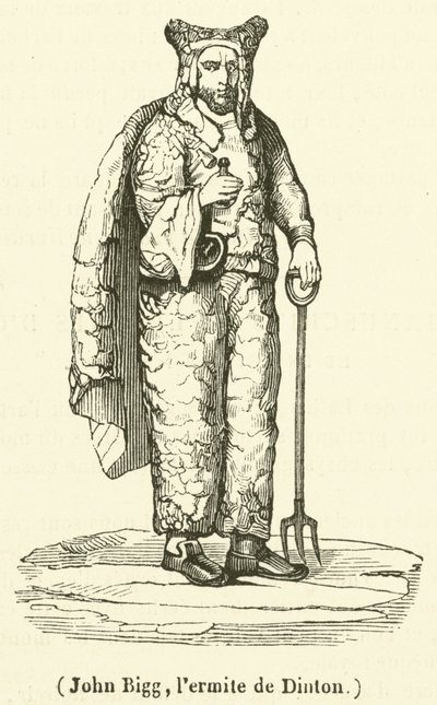 John Bigg, eremitten fra Dinton (kobberstik) af French School