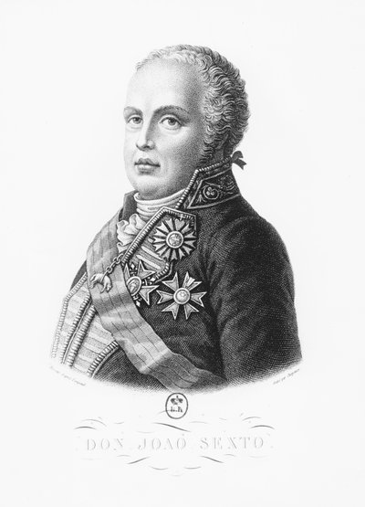 John VI af Portugal (gravering) af French School