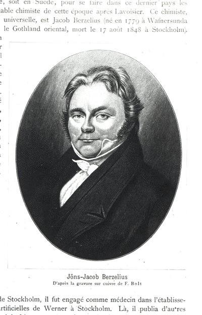 Jons Jakob Berzelius (1779-1848) efter stik af F. Bolt af French School