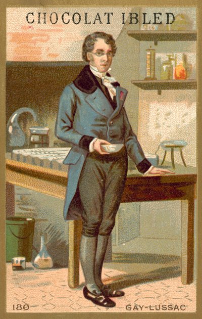 Joseph Louis Gay-Lussac, fransk kemiker og fysiker (chromolitho) af French School
