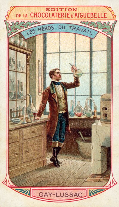 Joseph Louis Gay-Lussac, fransk kemiker og fysiker (chromolitho) af French School