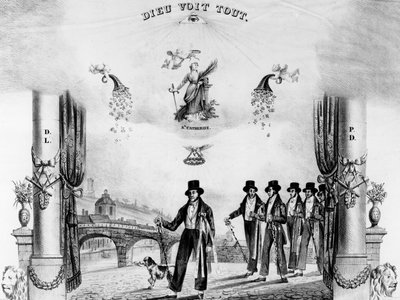 Rejsemandsbevis, 1838 af French School