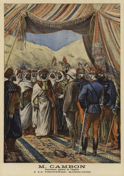 Jules Cambon, fransk generalguvernør i Algeriet, ved den marokkanske grænse, 1897 af French School