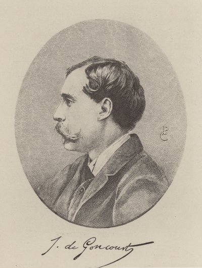 Jules de Goncourt, fransk romanforfatter (gravering) af French School