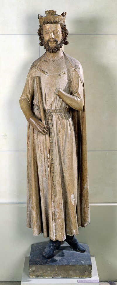 Kong Childebert I (497-558) fra klosteret Saint-Germain-des-Pres, ca. 1239-44 (kalksten) af French School