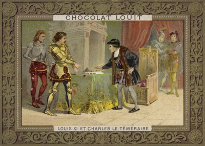 Kong Ludvig XI af Frankrig og Karl den Dristige, hertug af Bourgogne af French School