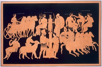 Kong Oenomaus, Hippodamia og olympiske guder, udgivet 1808-10 af French School