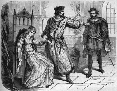 Kong Filip VI af Frankrig (Philippe de Valois) (1293 - 1350) og hans hustru Blanche af Navarra (v. 1333-1398). Indstik i "Prostitutionens og udskejelsens historie blandt alle verdens folkeslag fra oldtiden til i dag" af Dr. Th. -F. Debray. af French School