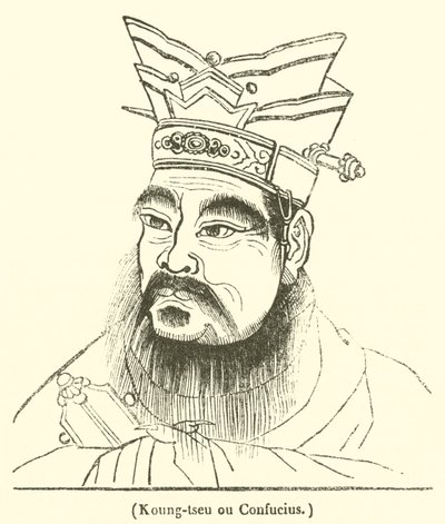 Kung-tzu eller Confucius (gravering) af French School