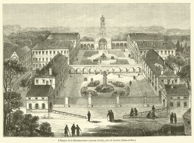 Hospice de la Reconnaissance, Brezin-huset, nær Garches, Seine-et-Oise (gravering) af French School