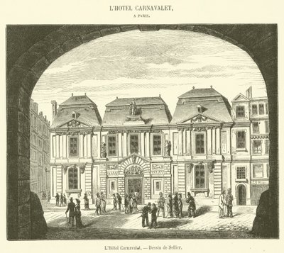 Hotel Carnavalet (gravering) af French School