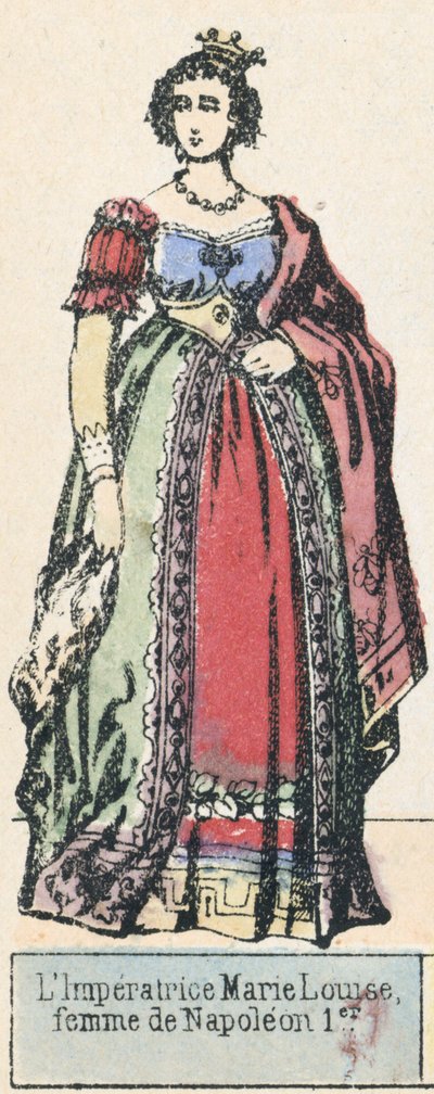 Kejserinde Marie Louise, kone til Napoleon 1. (farvet gravering) af French School