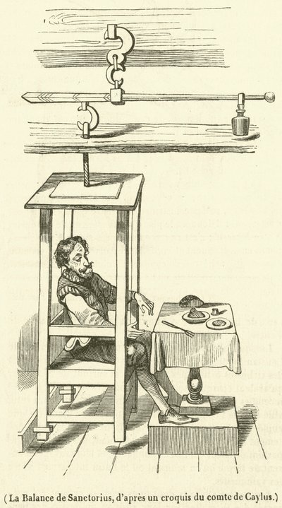 La Balance de Sanctorius (kobberstik) af French School