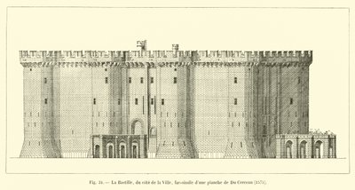 La Bastide, fra byens side, faksimile af en tallerken af ​​Du Cerceau, 1575 af French School