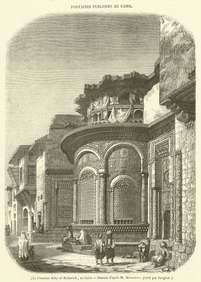Seby-el-Bedawieh-fontænen, Cairo (kobberstik) af French School
