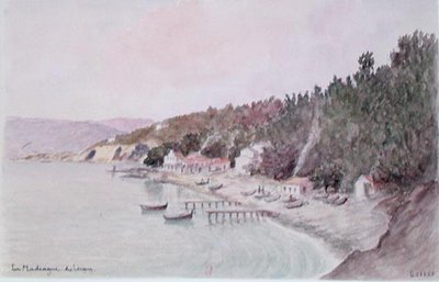 La Madrague des Lecques (akvarel på papir) af French School