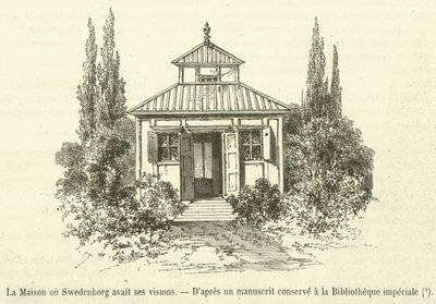 Huset hvor Swedenborg havde sine visioner (gravering) af French School
