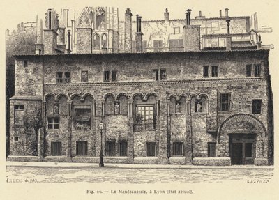 The Manecanterie, i Lyon, nuværende tilstand (gravering) af French School