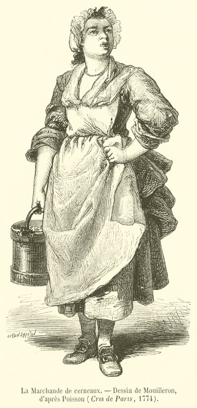 The Merchant of Kernels (gravering) af French School