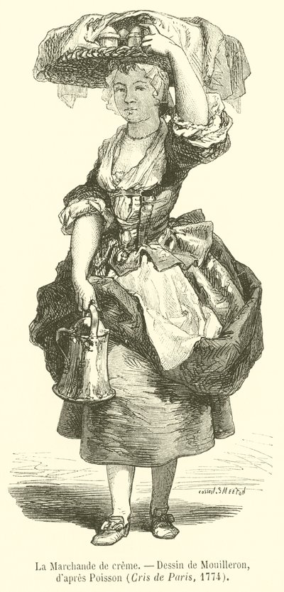 Flødesælgeren (gravering) af French School