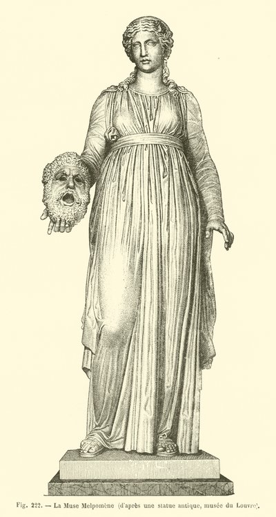 La Muse Melpomene (gravering) af French School