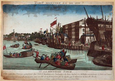 La Nouvelle York, gravering 1700-tallet af French School