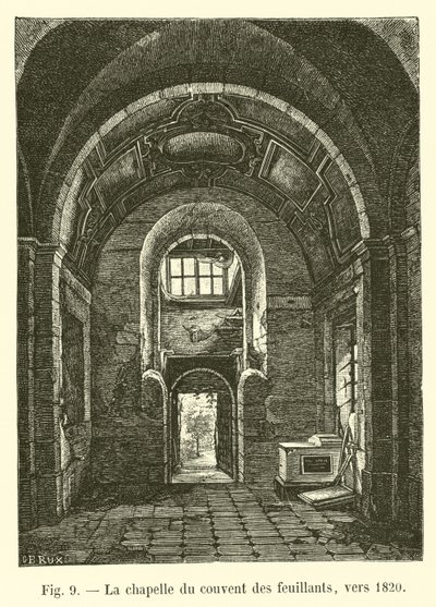 Kapellet i Feuillants-klosteret, omkring 1820 af French School