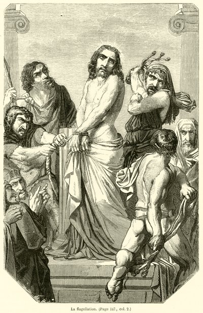 La flagellation (gravering) af French School