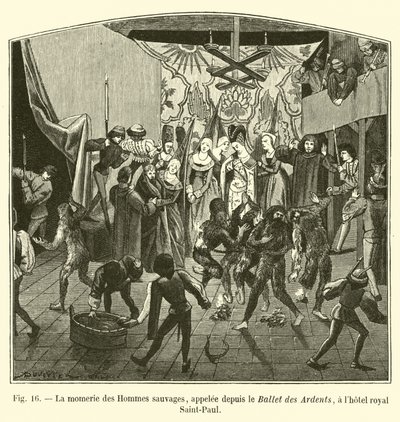 The Wild Men mummery, siden kaldt Ballet des Ardents, på Royal Hotel Saint-Paul af French School