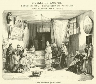 Poussins død (kobberstik) af French School