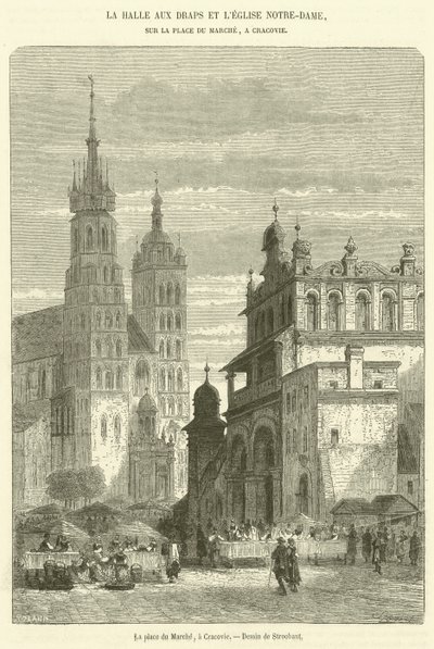 Markedspladsen, Krakow (gravering) af French School