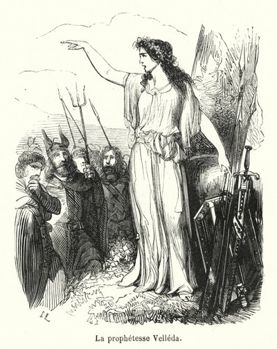 La prophetesse Velleda (gravering) af French School